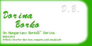 dorina borko business card